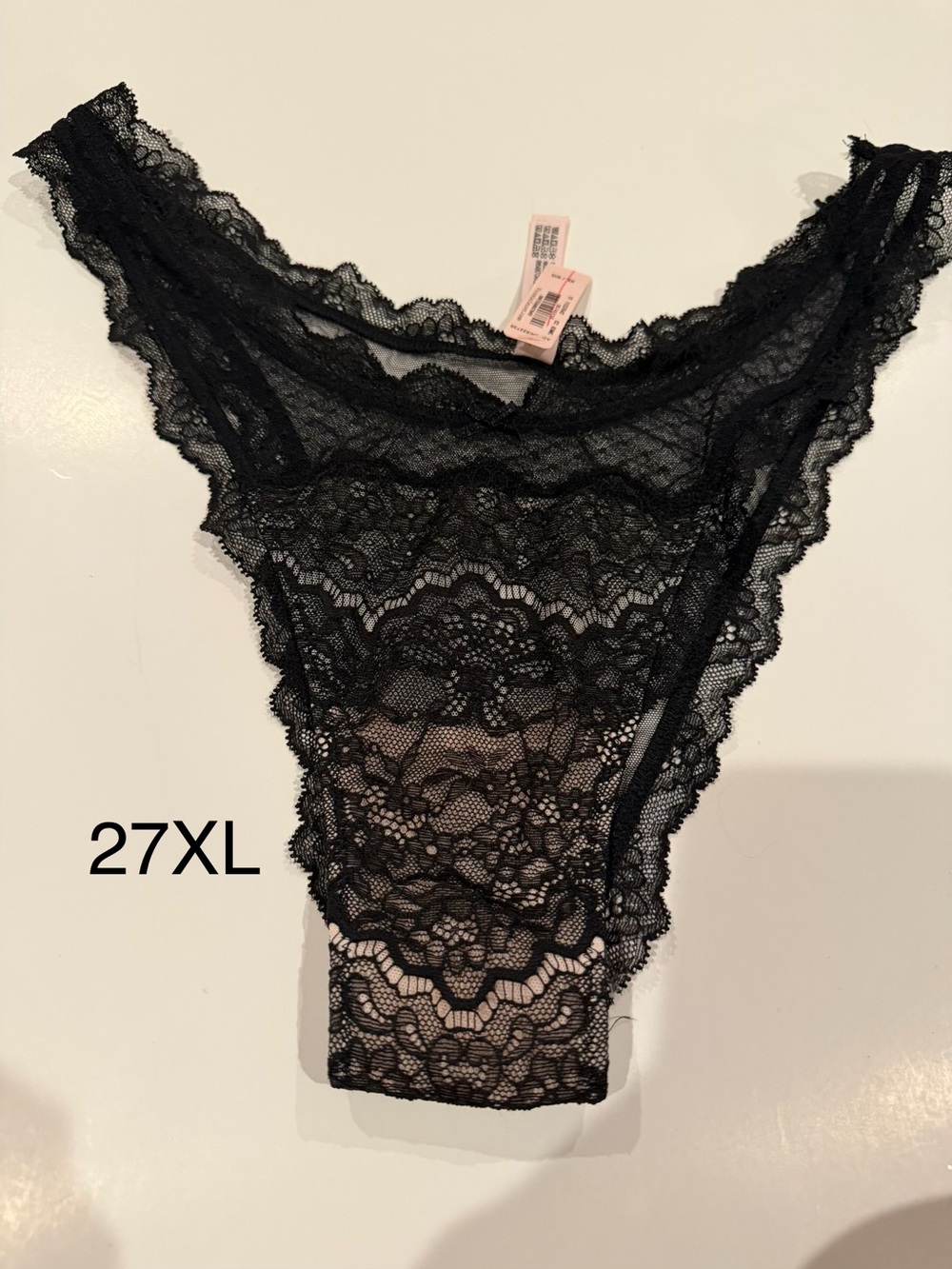 Victoria's Secret Black Lace Bikini Thong